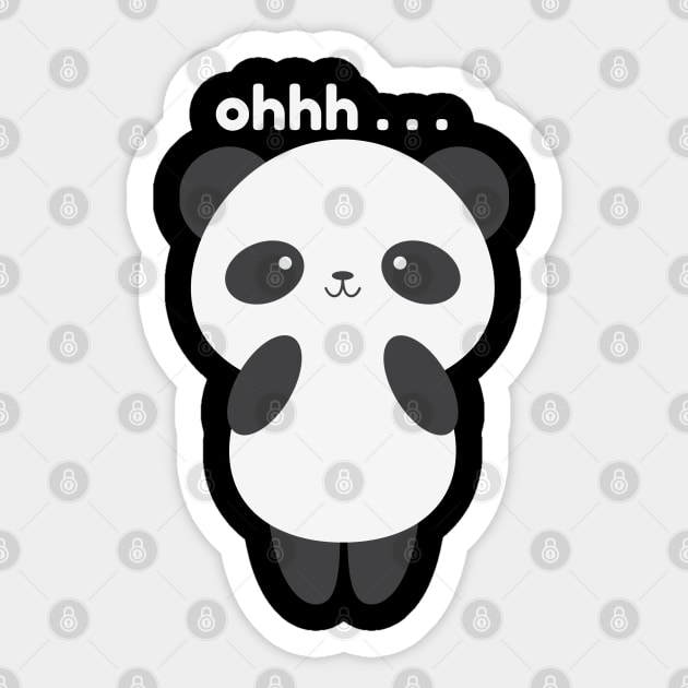 Cute Panda Say Ohh ... Sticker by TibA